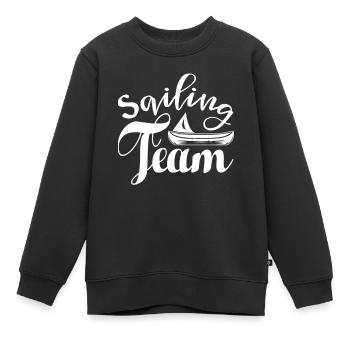 SEGEL TEAM - Kinder Premium Organic Sweatshirt - Schwarz - Vorne - AI Model Kid Female (0cm)