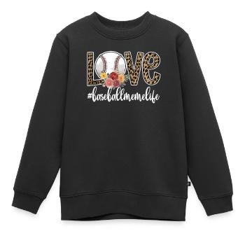 Meme Oma Eines Baseballspieler Baseball Meme - Kinder Premium Organic Sweatshirt - Schwarz - Vorne - AI Model Kid Female (0cm)