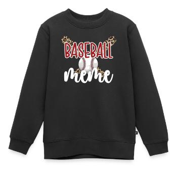 Meme Oma Eines Baseballspieler Baseball Meme - Kinder Premium Organic Sweatshirt - Schwarz - Vorne - AI Model Kid Female (0cm)