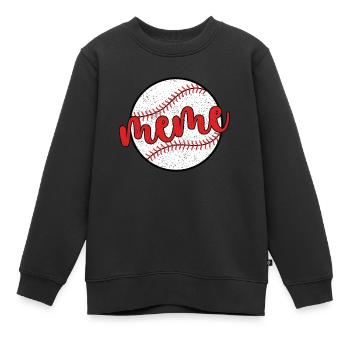 Meme Oma Eines Baseballspieler Baseball Meme - Kinder Premium Organic Sweatshirt - Schwarz - Vorne - AI Model Kid Female (0cm)