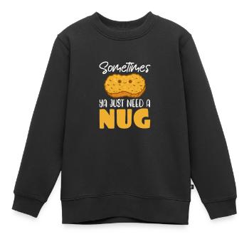 Poulet Volaille Poulet Nuggets Cadeau - Sweat Premium enfant bio - noir - Devant - AI Model Kid Female (0cm)
