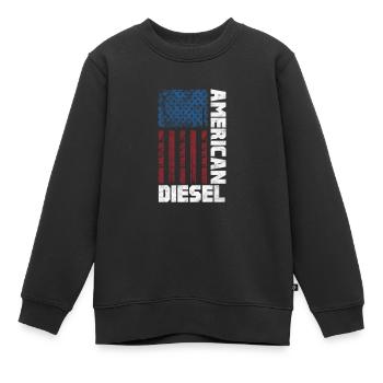 Diesel Amérique - Sweat Premium enfant bio - noir - Devant - AI Model Kid Female (0cm)