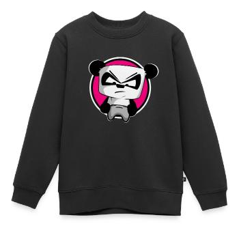 lustiger Gaming Panda PEW PEW Gamer Zocker zocken - Kinder Premium Organic Sweatshirt - Schwarz - Vorne - AI Model Kid Female (0cm)