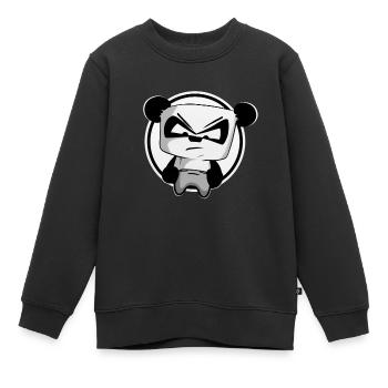 lustiger Gaming Panda PEW PEW Gamer Zocker zocken - Kinder Premium Organic Sweatshirt - Schwarz - Vorne - AI Model Kid Female (0cm)