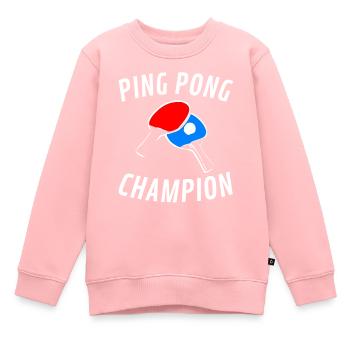 Tischtennismeister Ping-Pong - Kinder Premium Organic Sweatshirt - Rosa - Vorne - AI Model Kid Female (0cm)