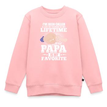 Père - Sweat Premium enfant bio - rose - Devant - AI Model Kid Female (0cm)