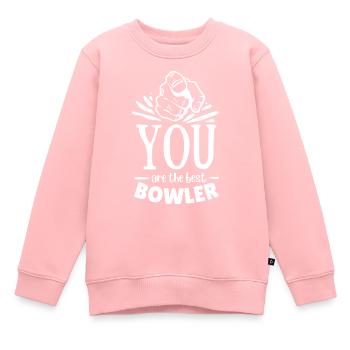 You are the best bowling player - Kids Premium Organic Sweatshirt - rose - Front - AI Model Kid Female (0cm)
