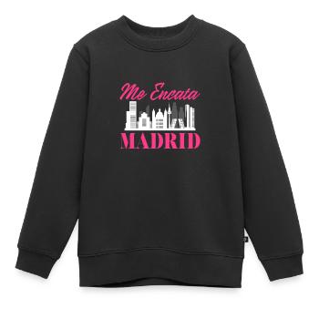 Madrid - Kinder Premium Organic Sweatshirt - Schwarz - Vorne - AI Model Kid Female (0cm)