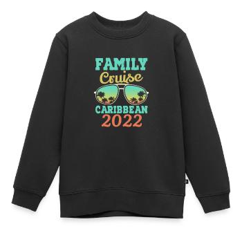 Kreuzfahrt 2022 Karibik - Kinder Premium Organic Sweatshirt - Schwarz - Vorne - AI Model Kid Female (0cm)