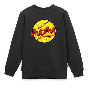 Meme Oma Eines Softballspieler Softball Meme - Kinder Premium Organic Sweatshirt - Schwarz - Vorne - AI Model Kid Female (0cm)