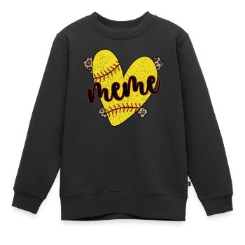 Meme Oma Eines Softballspieler Softball Meme - Kinder Premium Organic Sweatshirt - Schwarz - Vorne - AI Model Kid Female (0cm)