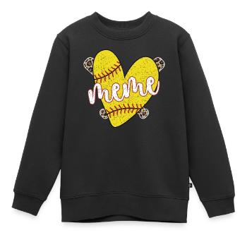 Meme Oma Eines Softballspieler Softball Meme - Kinder Premium Organic Sweatshirt - Schwarz - Vorne - AI Model Kid Female (0cm)