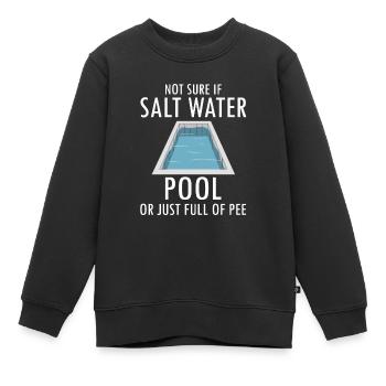 Conceptions de sauveteurs pour les techniciens de piscine - Sweat Premium enfant bio - noir - Devant - AI Model Kid Female (0cm)