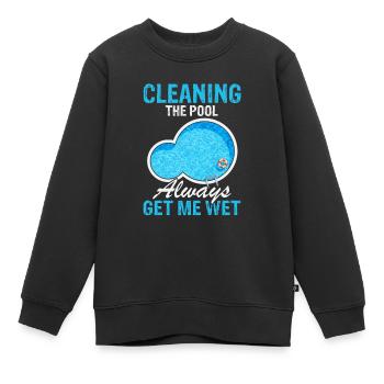 Conceptions de sauveteurs pour les techniciens de piscine - Sweat Premium enfant bio - noir - Devant - AI Model Kid Female (0cm)