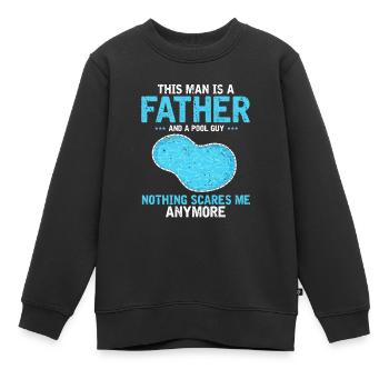 Pool Guy Design pour PoolBoy et Pool Cleaner - Sweat Premium enfant bio - noir - Devant - AI Model Kid Female (0cm)
