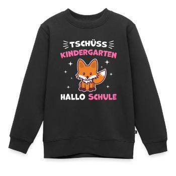 Schulanfänger Erste Klasse Einschulung Fuchs - Kinder Premium Organic Sweatshirt - Schwarz - Vorne - AI Model Kid Female (0cm)