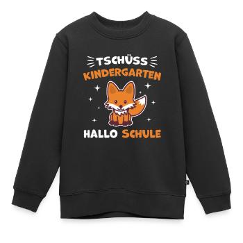 Schulkind Erste Klasse Einschulung Fuchs - Kinder Premium Organic Sweatshirt - Schwarz - Vorne - AI Model Kid Female (0cm)