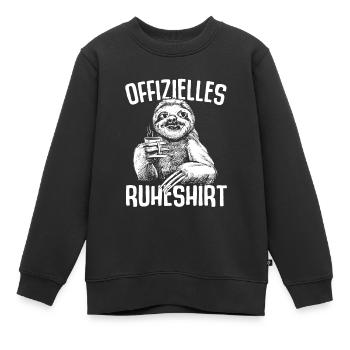 Offizielles Ruheshirt Lustiges Faultier Ausruhen - Kinder Premium Organic Sweatshirt - Schwarz - Vorne - AI Model Kid Female (0cm)