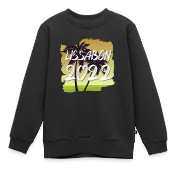 Lissabon 2022 - Kinder Premium Organic Sweatshirt - Schwarz - Vorne - AI Model Kid Female (0cm)