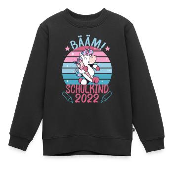 Sac à sucre Sac d’école de première année Licorne Journée scolaire - Sweat Premium enfant bio - noir - Devant - AI Model Kid Female (0cm)