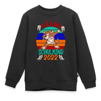 Sugar Bag First Grader School Bag School Day Tiger - Kids Premium Organic Sweatshirt - black - Front - AI Model Kid Female (0cm)