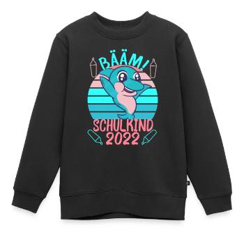Zuckertüte Erstklässler Schultüte Schultag Delphin - Kinder Premium Organic Sweatshirt - Schwarz - Vorne - AI Model Kid Female (0cm)