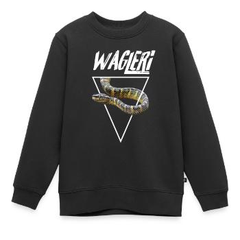 Tropidolaemus Wagleri Pitviper Serpent venimeux - Sweat Premium enfant bio - noir - Devant - AI Model Kid Female (0cm)