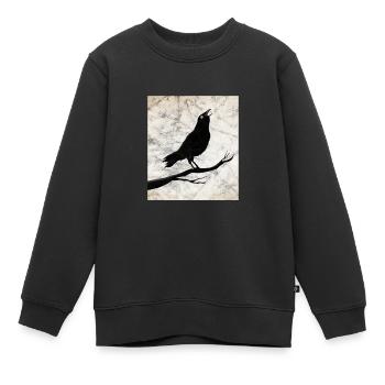 Rabe - Kinder Premium Organic Sweatshirt - Schwarz - Vorne - AI Model Kid Female (0cm)