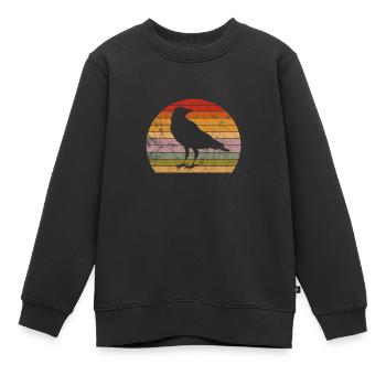 Rabe - Kinder Premium Organic Sweatshirt - Schwarz - Vorne - AI Model Kid Female (0cm)