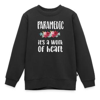 Notfallsanitäter Paramedic Sanitäter Rettungskraft - Kinder Premium Organic Sweatshirt - Schwarz - Vorne - AI Model Kid Female (0cm)
