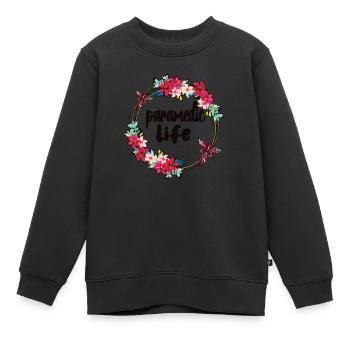 Ambulancier paramédical Secouriste paramédical - Sweat Premium enfant bio - noir - Devant - AI Model Kid Female (0cm)