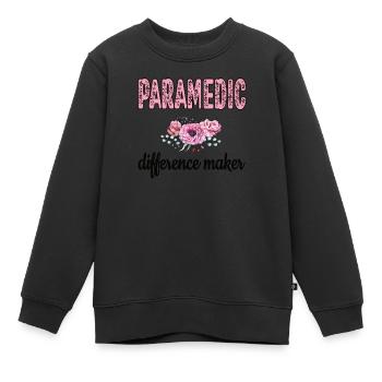 Notfallsanitäter Paramedic Rettungskraft Sanitäter - Kinder Premium Organic Sweatshirt - Schwarz - Vorne - AI Model Kid Female (0cm)