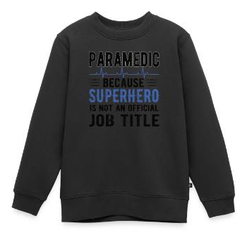 Notfallsanitäter Paramedic Rettungskraft Sanitäter - Kinder Premium Organic Sweatshirt - Schwarz - Vorne - AI Model Kid Female (0cm)