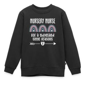 Stolze Neugeborenen-Krankenschwester Geschenk - Kinder Premium Organic Sweatshirt - Schwarz - Vorne - AI Model Kid Female (0cm)