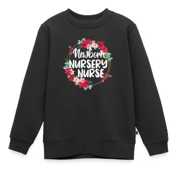 Beste Neugeborenen-Krankenschwester Geschenk - Kinder Premium Organic Sweatshirt - Schwarz - Vorne - AI Model Kid Female (0cm)