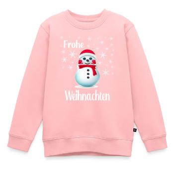 Frohe Weihnachten - Kinder Premium Organic Sweatshirt - Rosa - Vorne - AI Model Kid Female (0cm)