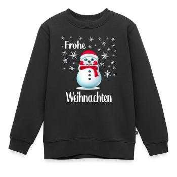 Frohe Weihnachten - Kinder Premium Organic Sweatshirt - Schwarz - Vorne - AI Model Kid Female (0cm)
