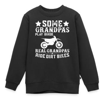 Einige Opas Spielen Bingo Mein Opa Ride Dirt Bikes - Kinder Premium Organic Sweatshirt - Schwarz - Vorne - AI Model Kid Female (0cm)