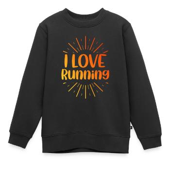 Ich liebe Rennen - Kinder Premium Organic Sweatshirt - Schwarz - Vorne - AI Model Kid Female (0cm)
