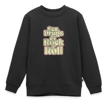 Hippie - Sweat Premium enfant bio - noir - Devant - AI Model Kid Female (0cm)