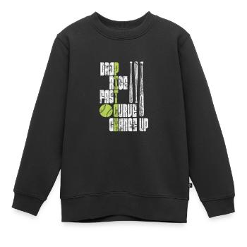 Softball - Kinder Premium Organic Sweatshirt - Schwarz - Vorne - AI Model Kid Female (0cm)