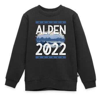 Alpes 2022 - Sweat Premium enfant bio - noir - Devant - AI Model Kid Female (0cm)