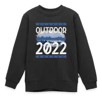 Outdoor 2022 - Kinder Premium Organic Sweatshirt - Schwarz - Vorne - AI Model Kid Female (0cm)