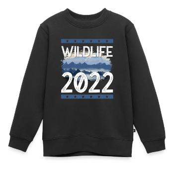 Faune 2022 - Sweat Premium enfant bio - noir - Devant - AI Model Kid Female (0cm)