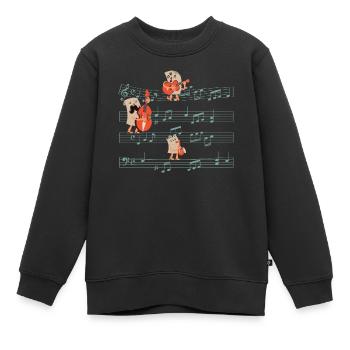 Gitarre Gitarristen Instrument Musik AKUSTISCHE - Kinder Premium Organic Sweatshirt - Schwarz - Vorne - AI Model Kid Female (0cm)