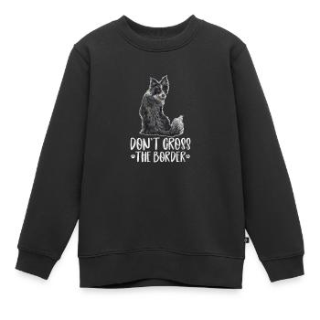 Border Collie - Kinder Premium Organic Sweatshirt - Schwarz - Vorne - AI Model Kid Female (0cm)