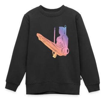 Gymnastics Silhouette - Kinder Premium Organic Sweatshirt - Schwarz - Vorne - AI Model Kid Female (0cm)