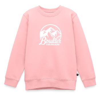 Boulder - Kinder Premium Organic Sweatshirt - Rosa - Vorne - AI Model Kid Female (0cm)