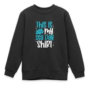 Croisière - Sweat Premium enfant bio - noir - Devant - AI Model Kid Female (0cm)