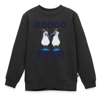 Drôle de costume d’Halloween Booby Bird BOOOO BIES - Sweat Premium enfant bio - noir - Devant - AI Model Kid Female (0cm)